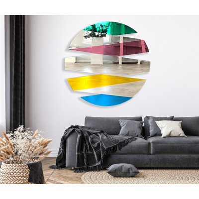 Abstract Circle Mirrored Acrylic Wall Art