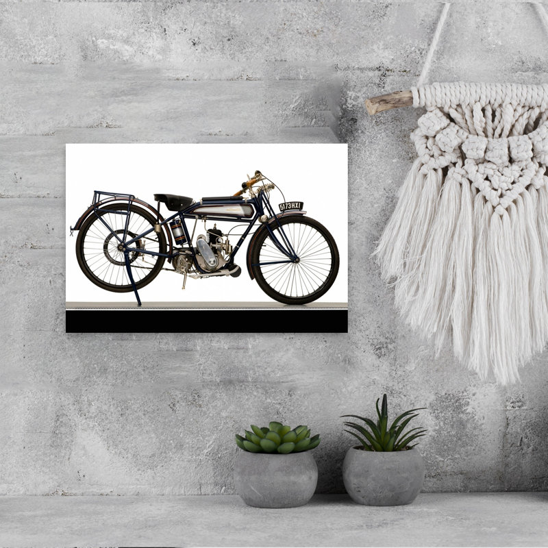 1925 Automoto 125Cc, moto, paysage abstrait classique, art mural, H 12 po x l 18 po