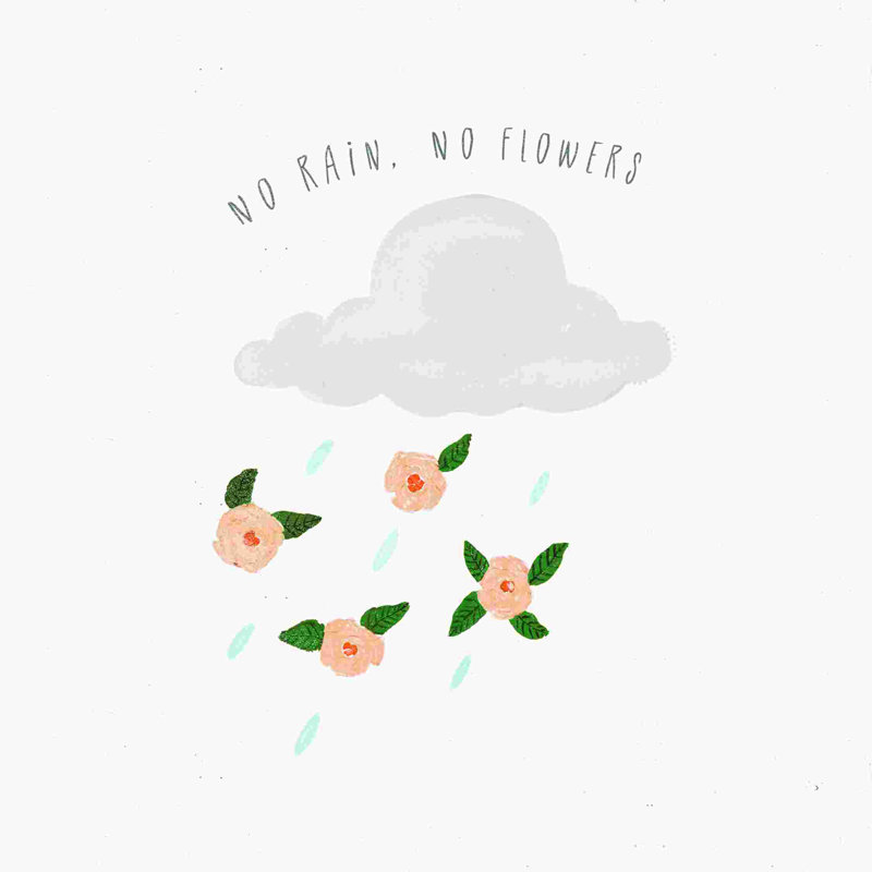 «No Rain No Flowers Cloud» par - on, H 12 po x l 12 po