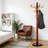 Freestanding Wooden Coat Rack With 14 Hooks, Adjustable Height And Solid Round Base For Entryway, Hallway, Bedroom Or Office-441340900