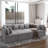 8 - Piece Upholstered Modular Corner Sectional With Storage Ottoman-219063019