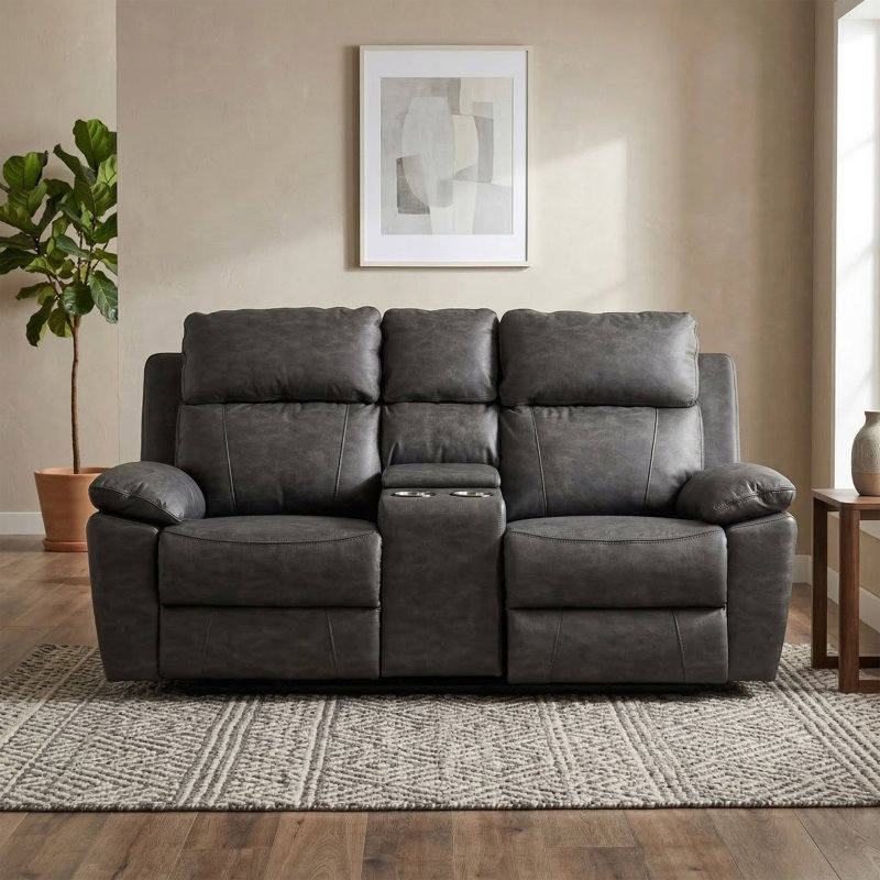 Chaqueta 2 Seater Electric Reclining Loveseat, Grey