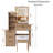 31.5" Modern Vanity Desk with LED Lighting & Power Socket | 4 Drawers & Multiple Open Shelves, Hair Dryer Holder, Dressing Chair Included | Adjustable Brightness, 3 Color Modes-1412601660