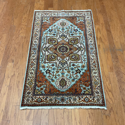  Handmade Heriz Wool Rug