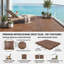 Paquet de 44 tuiles de terrasse emboîtables de 12 po x 12 po, plancher de patio extérieur imperméable avec base de drainage et surface antidérapante, plancher en plastique à emboîter pour balcon, porche, bord de piscine, cour et jardin