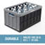 Bac de rangement pliable (avec couvercle), 3 bacs pliables en plastique empilables de 62 L (16 gallons), peut contenir 100 lb par bac - Clevercrate pour mur solide-1656687470-1656687468