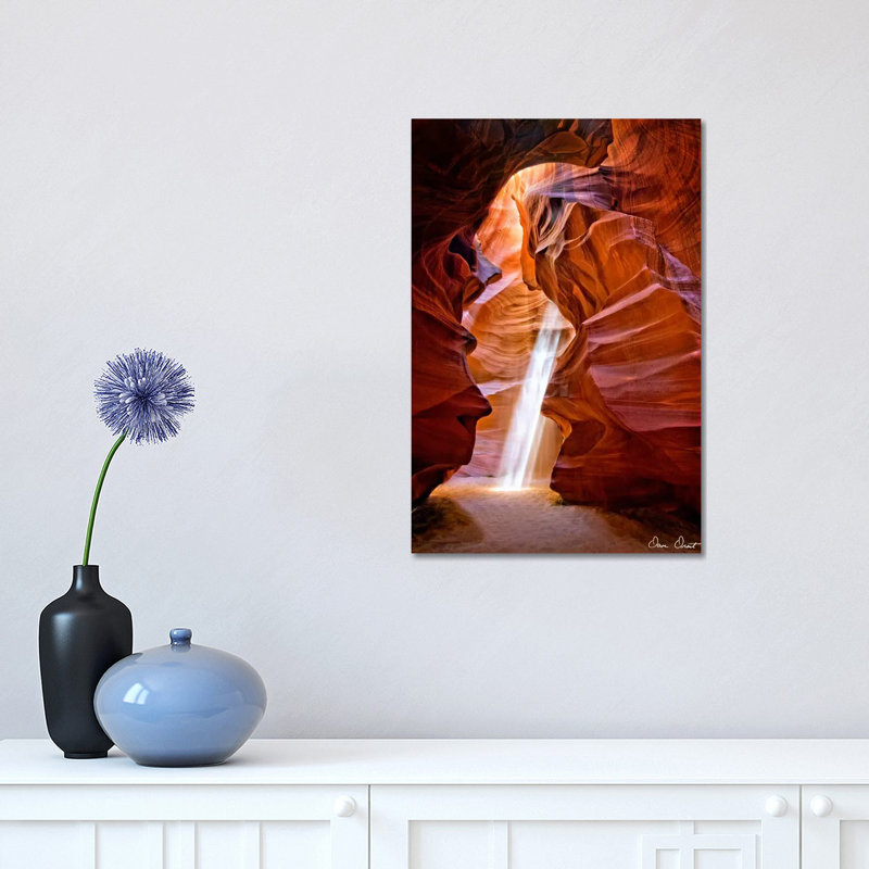 Sun Shining Through Canyon III - Wrapped Canvas Print, 30.48 cm H x 45.72 cm W