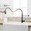 Robinet de cuisine noir mat avec douchette extractible - Contrôle par l'utilisateur pour une utilisation pratique-1565170418