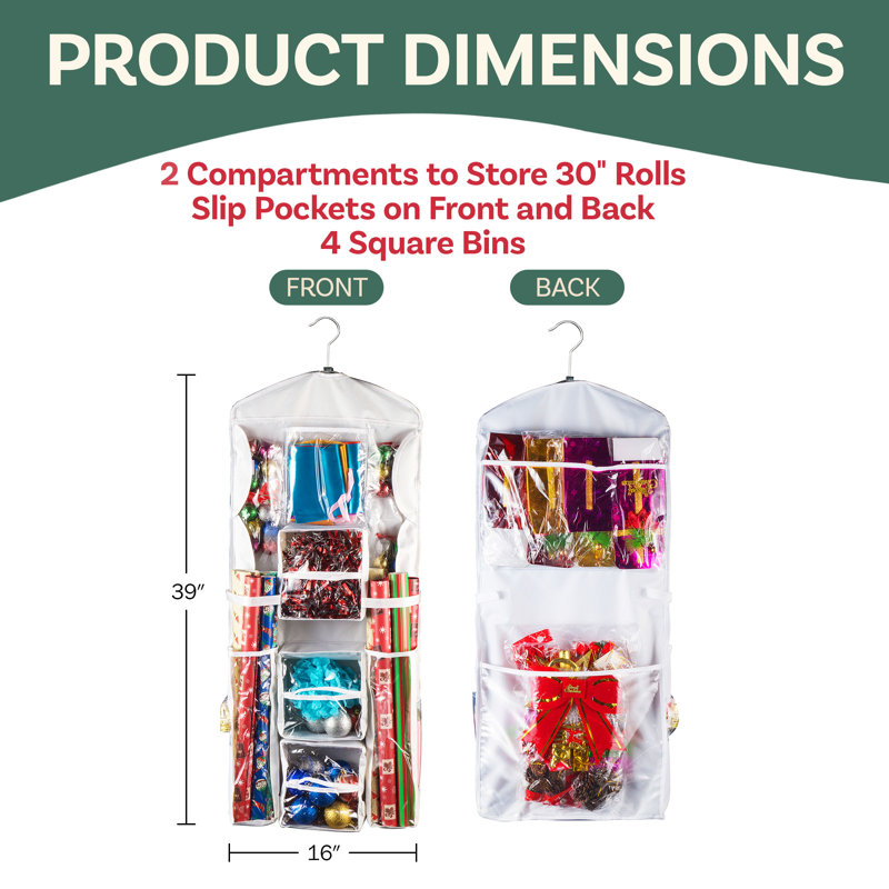 Rangement suspendu pour emballage cadeau