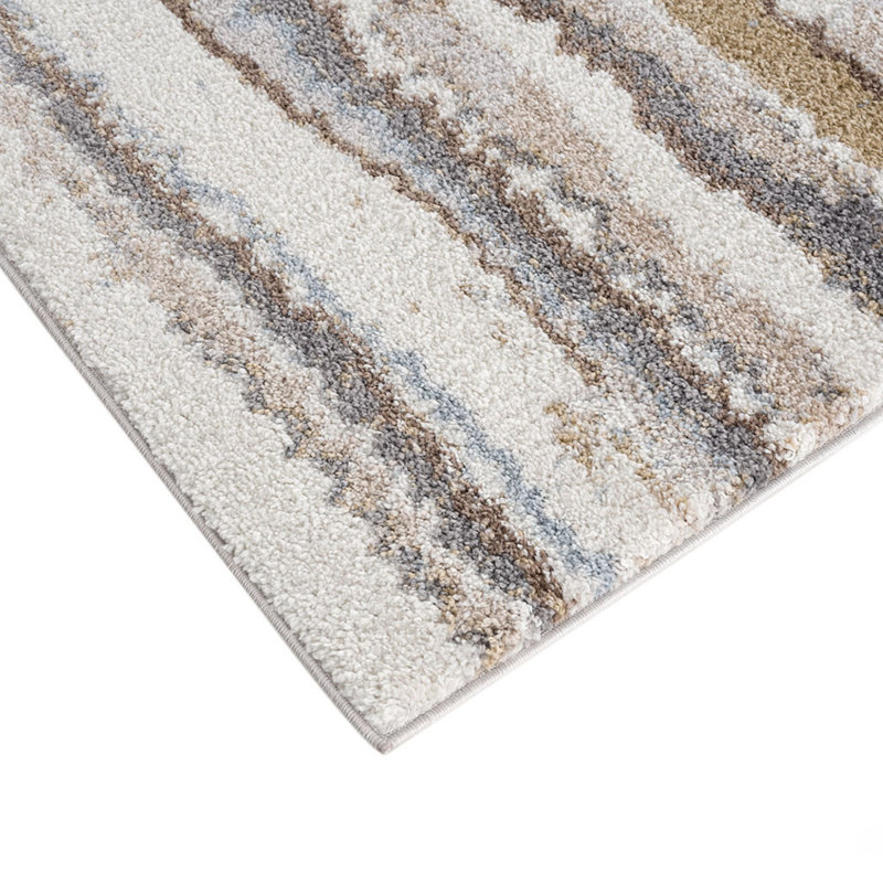 Tapis d'intérieur, tapis tissé à rayures abstraites, Rectangle 5 pi 3 po x 7 pi
