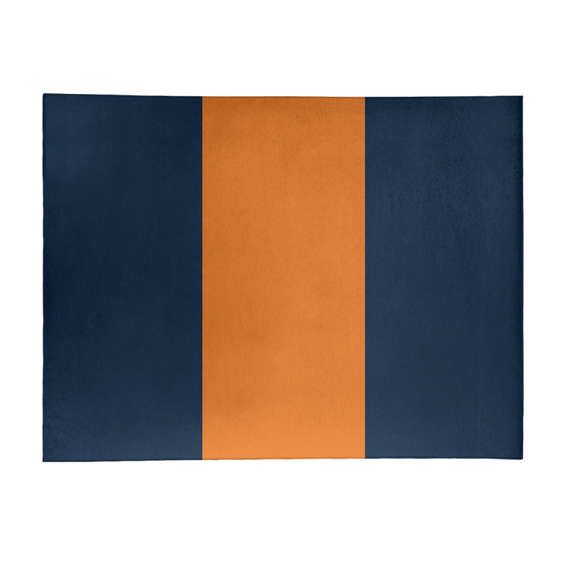 Tapis bleu/orange area, Rectangle 5 pi x 7 pi