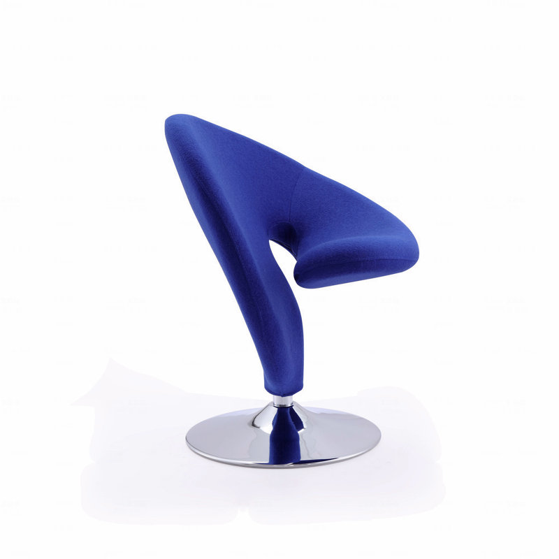 Fauteuil d'appoint pivotant, Bleu