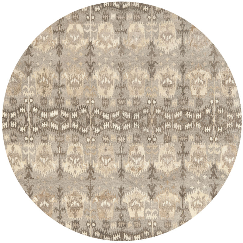 Carpenter Hand-Tufted Wool Rug, Round 7'