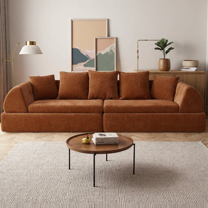 Canapé modulaire Chenille Cloud, Orange
