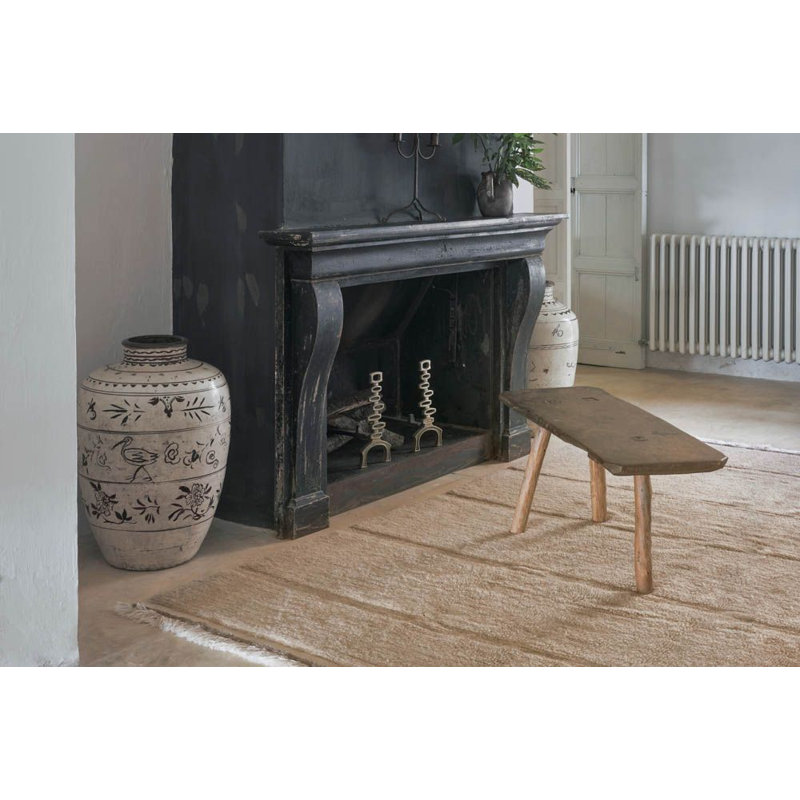 Sheep Of The World Wool Area Rug in Sheep Beige, Rectangle 5'7" x 7'10"