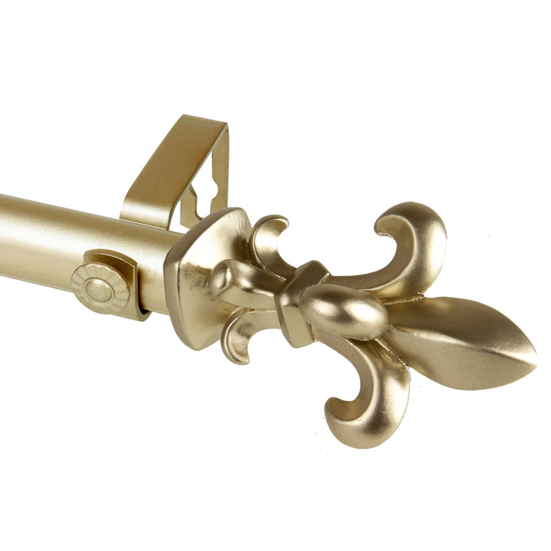 Tringle à rideaux simple Belliveau, H 2,25 po x l 84 po x P 3,63 po, Or