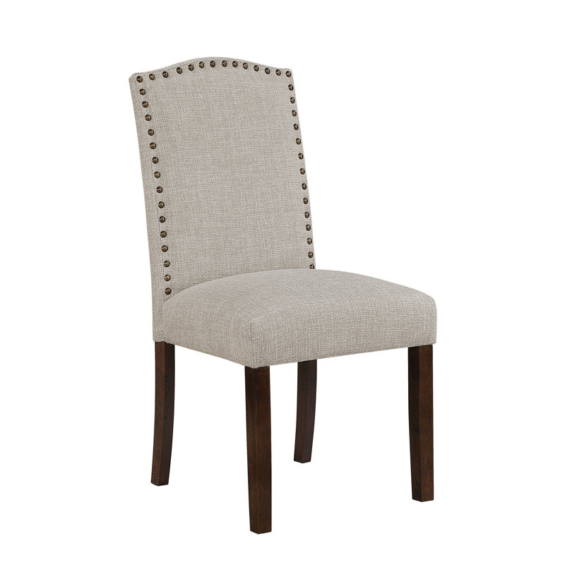 Ensemble de 2 chaises d'appoint Modern Modern Classic, tissu taupe, Taupe