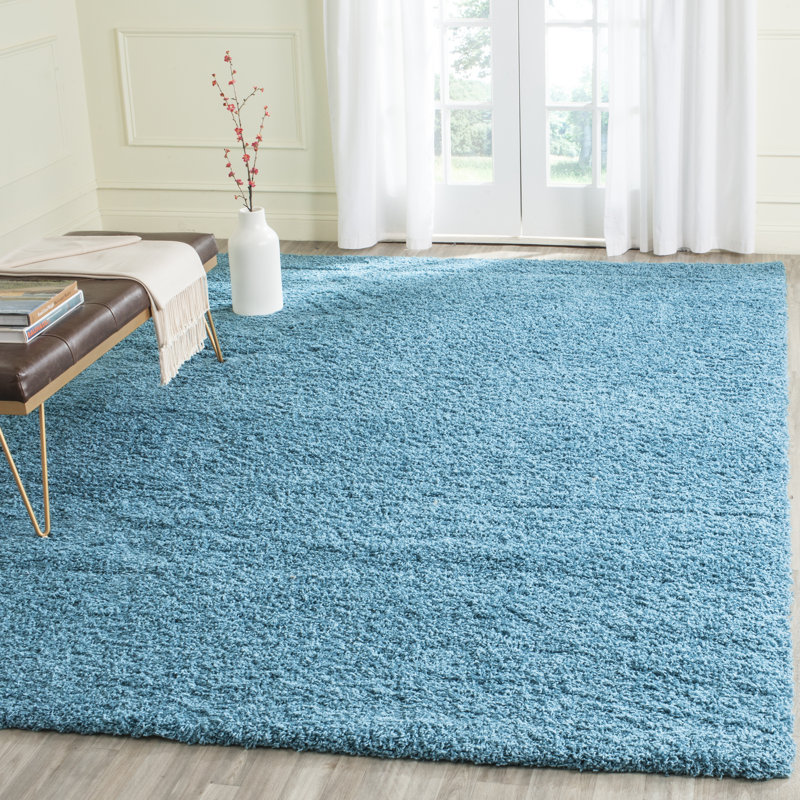 Tapis de couleur unie à poils longs Rizco Performance, Rectangle 5 pi 3 po x 7 pi 6 po