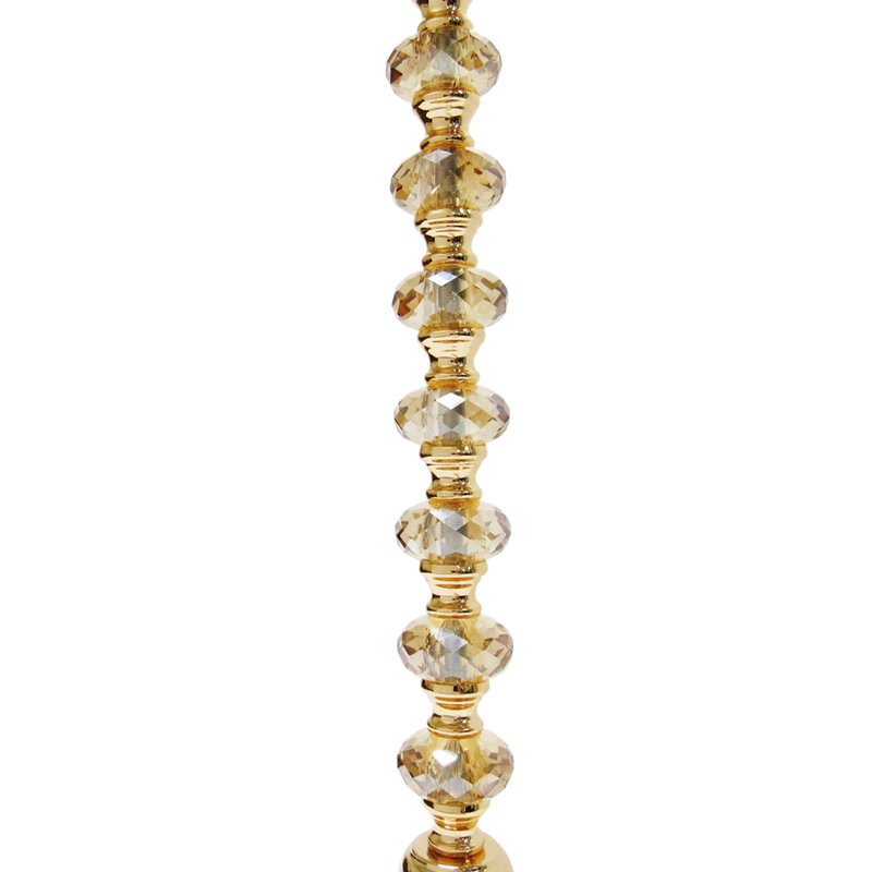 Bougeoir de table en cristal, H 11,25 po x l 5 po x P 5 po, Or