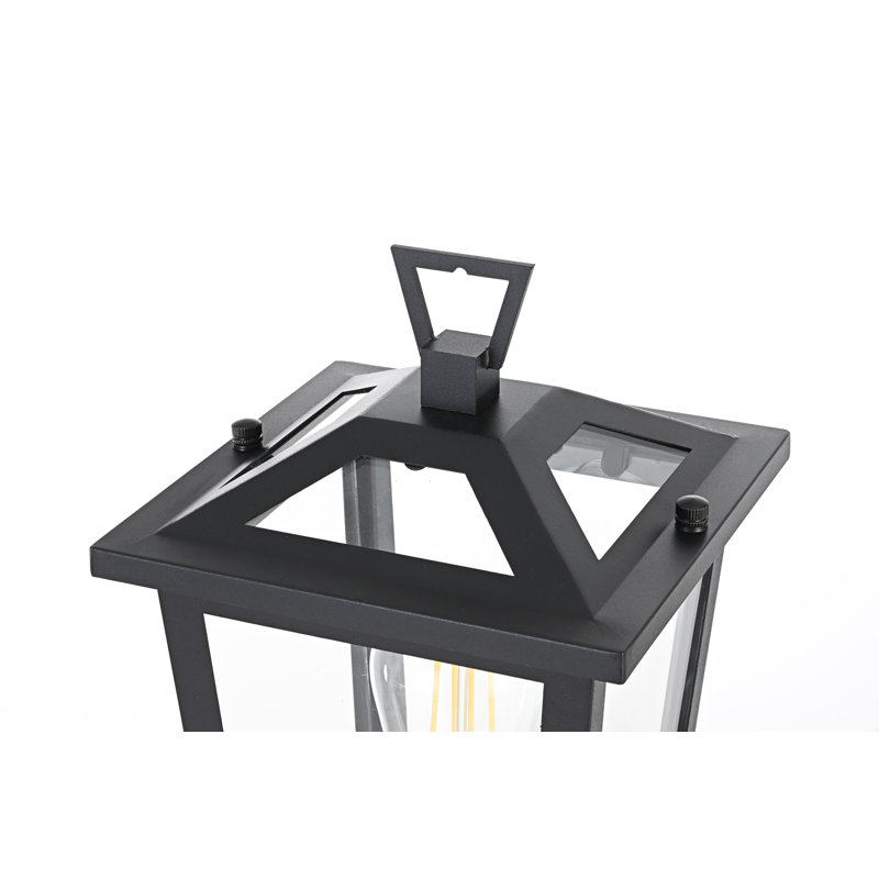 Lampadaire d'extérieur noir Deidra 7 pouces