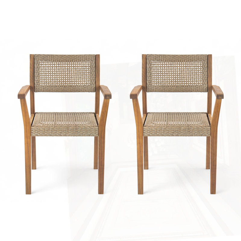 Chaise de salle à manger d'extérieur (ensemble de 2)