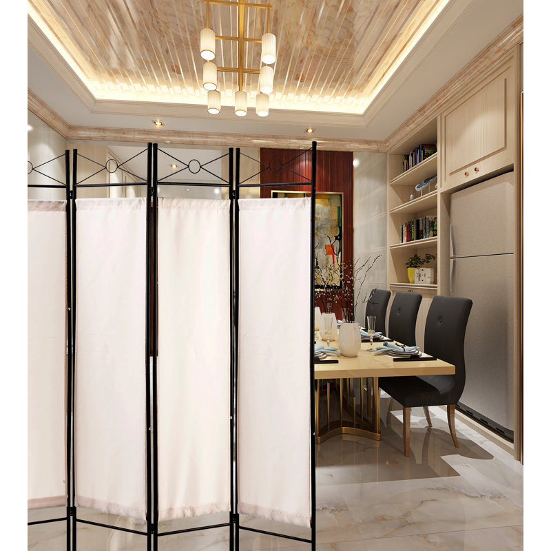 Cloison pliante Rhiann, Blanc, 4