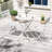 Iron Table And Folding Chair Set, 2 - Person Round Outdoor Dining Set-216455093