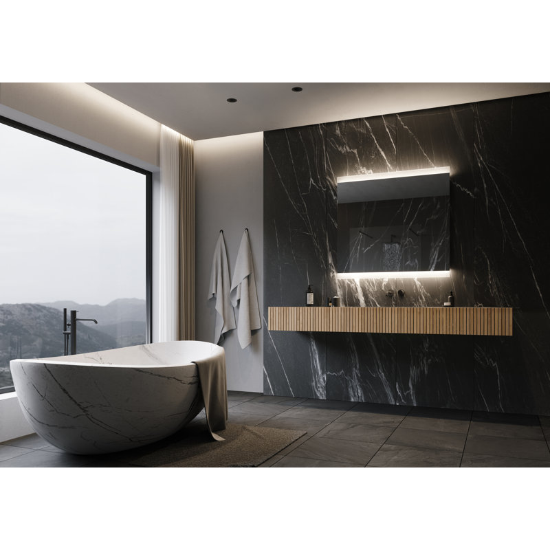 Miroir de salle de bain/meuble-lavabo rétro-éclairé Ulani