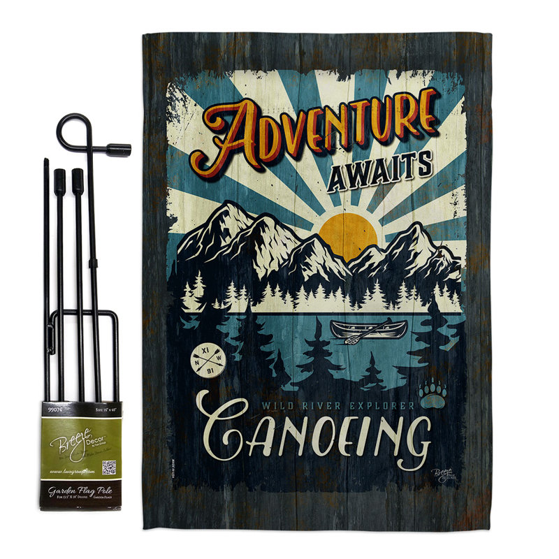 Double Sided 18.5'' H x 13'' W Polyester Flag Set