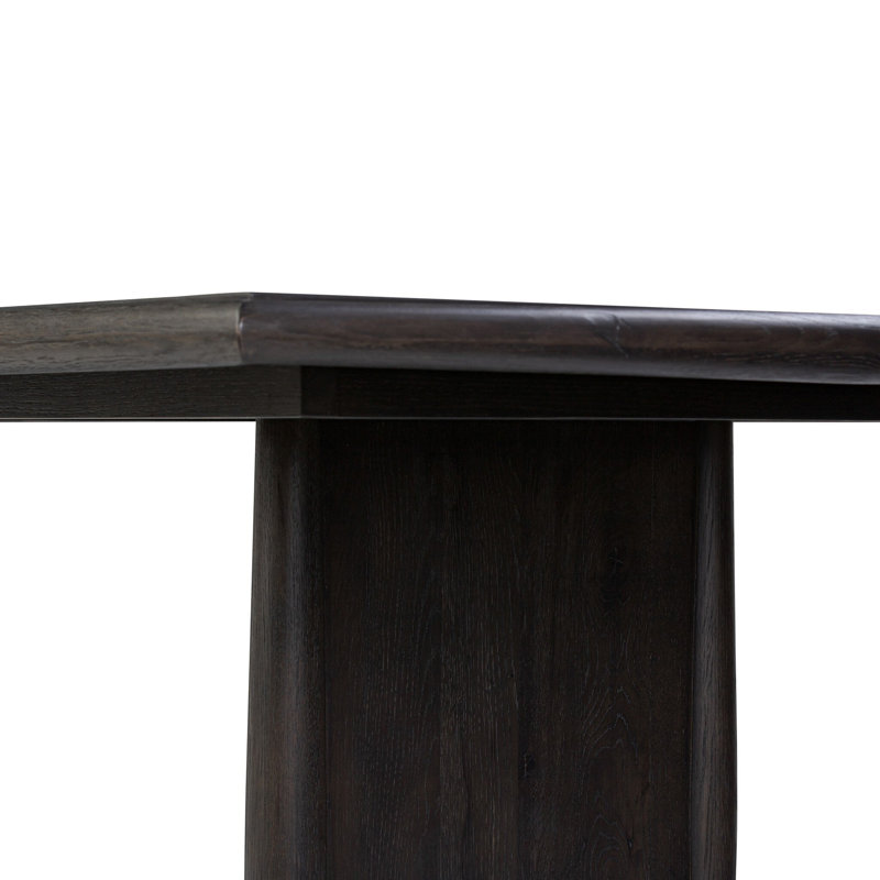 Glenview Dining Table, Smoked Black Oak