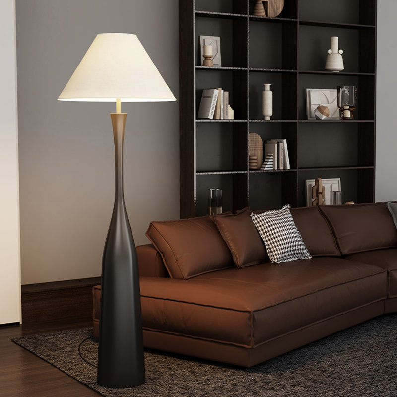 Iron Art Mid-Century Modern Style Atmosphere Standing Lamp, Black