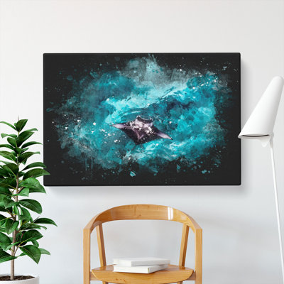 Manta Ray - Wrapped Canvas