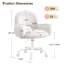 Mignon fauteuil de coiffeuse à dossier rond creux - Fauteuil de maquillage pivotant et réglable pour chambre à coucher, bureau de coiffeuse et bureau à domicile-130088635