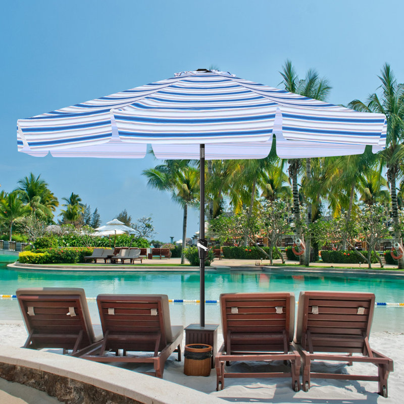 Parasol de marché 9 pi Hobert, Beige clair, H 94,5 po x l 106 po x P 106 po