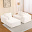 Canapé modulaire sans dossier de 108 po avec méridienne en forme de L Meleri New, sans assemblage requis-667967725