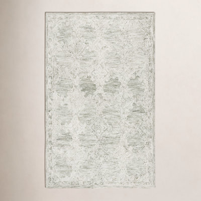 Hand-Tufted Wool Damask Rug
