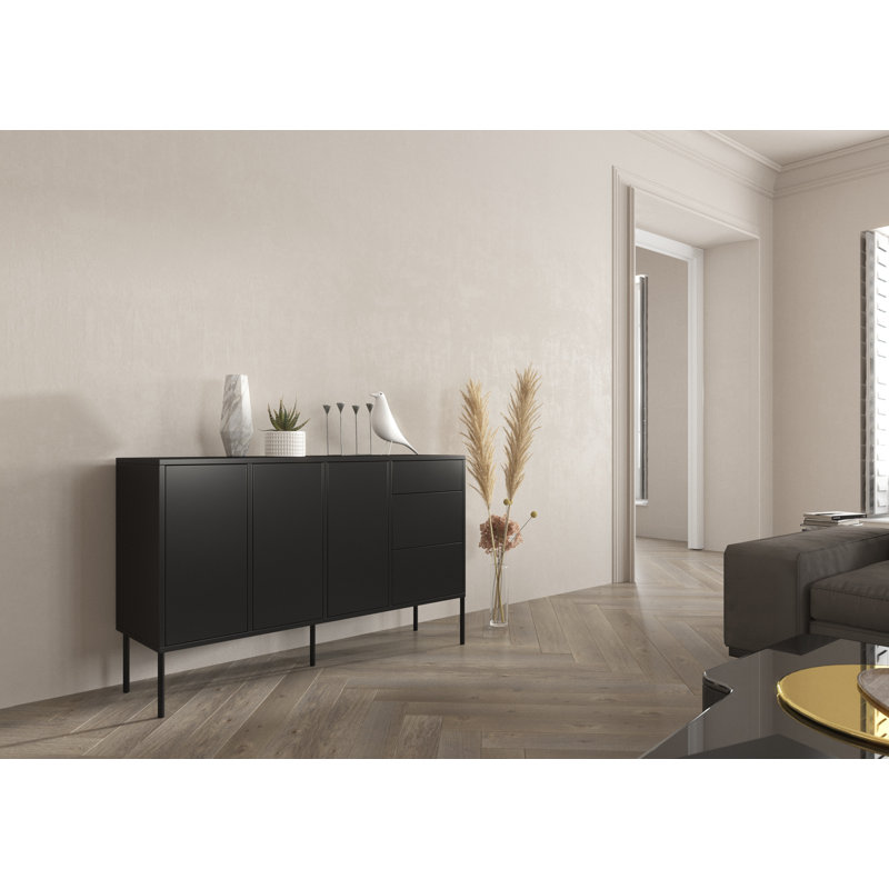 Caola 130cm Sideboard, Black