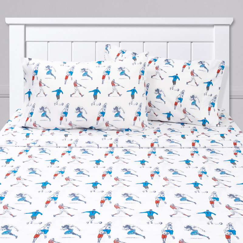 Full Sports Theme Hypoallergenic Microfiber Kids Sheet Set