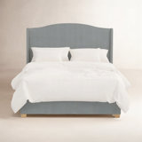 Upholstered Wingback Bed