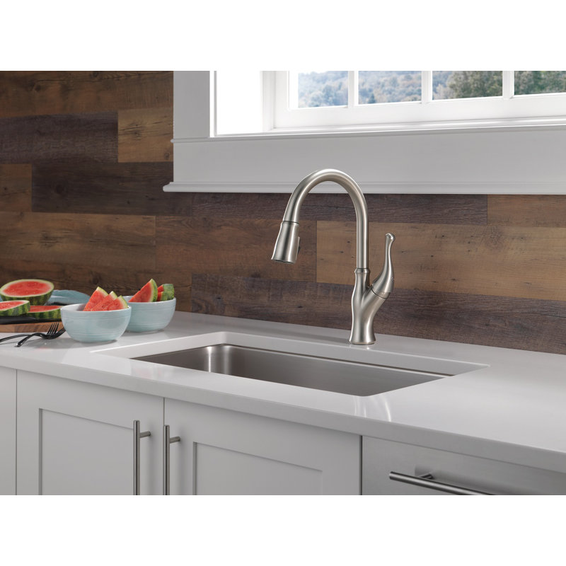 Ophelia Pull Down Single Handle Kitchen Faucet, Spotshield Stainless