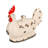 Decorative Stoneware Rooster Container with Lid and Distressed Finish