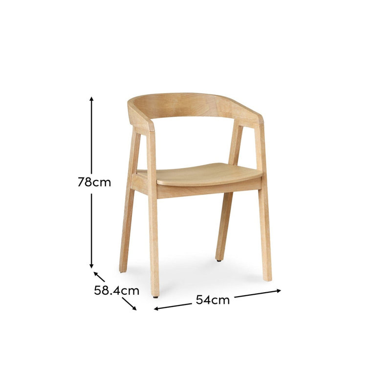 Culebra Dining Chair, Whitewash Oak