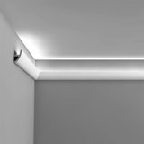 2 in x 3-1/8 in x 78-3/4 in Primed White Plain Polyurethane Crown Moulding