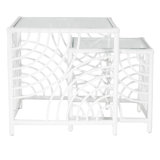 Swirl Glass Nesting End Table