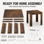 Melamine Dining Table with Chunky Legs for Kitchen Dining Room Furniture-507383904-507383911