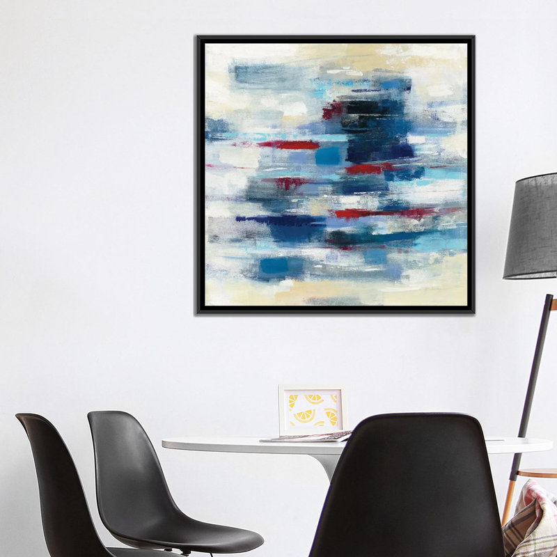 «Spinnaker» par Silvia Vassileva - reproduction d'art, Pas de tapis, H 37 po x l 37 po x P 1,5 po, Toile avec cadre noir