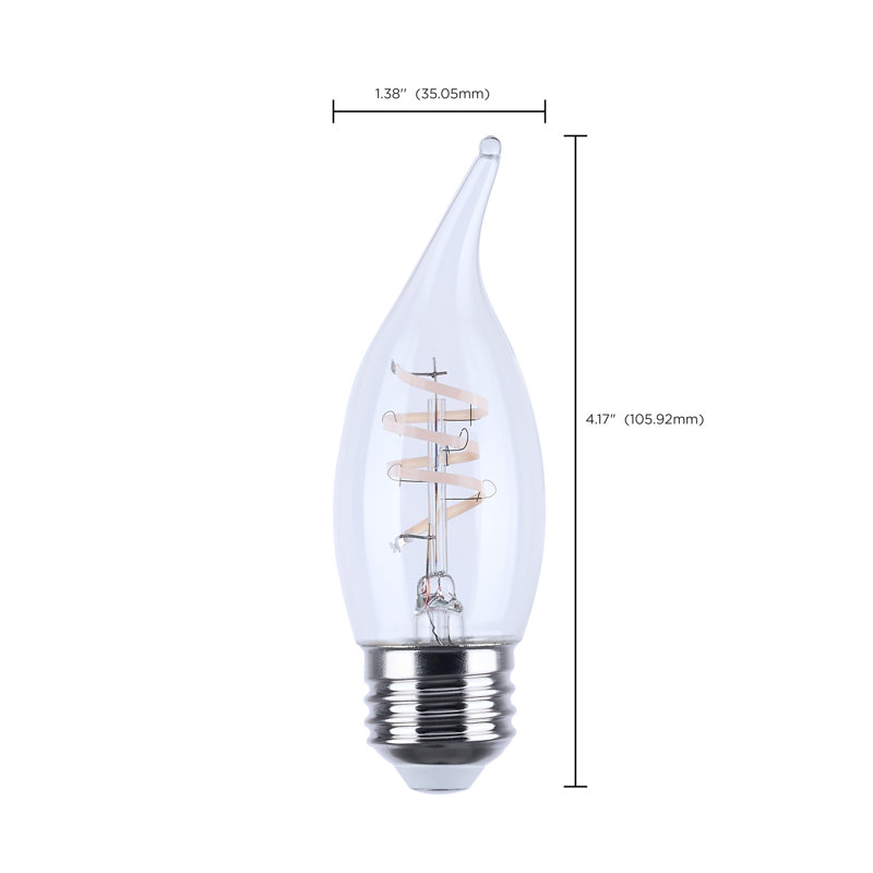 4 fils CA11 DEL filamentaire E26 3000K 120 Volt, 3000 Kelvins