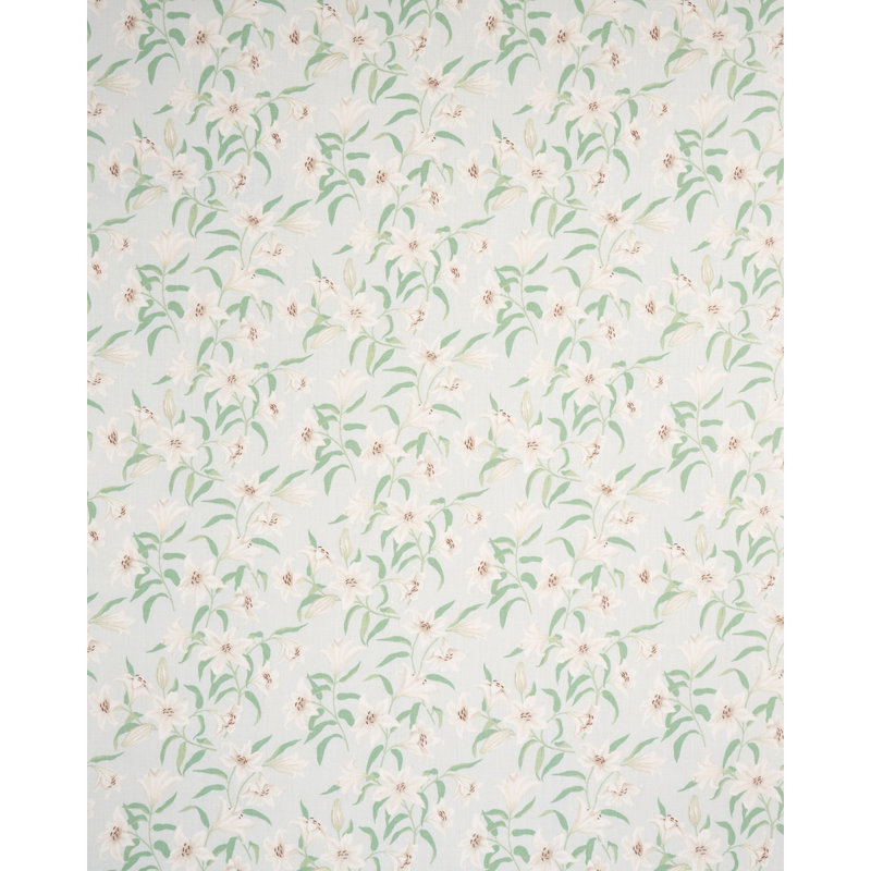 Schumacher x Miles Redd Scattered Lilies Fabric, Sky
