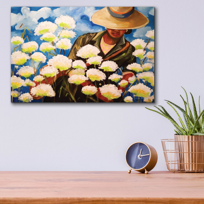 Art mural en verre épique «Some Day Sharecropper 1» par Janie McGee, 16 po x 12 po