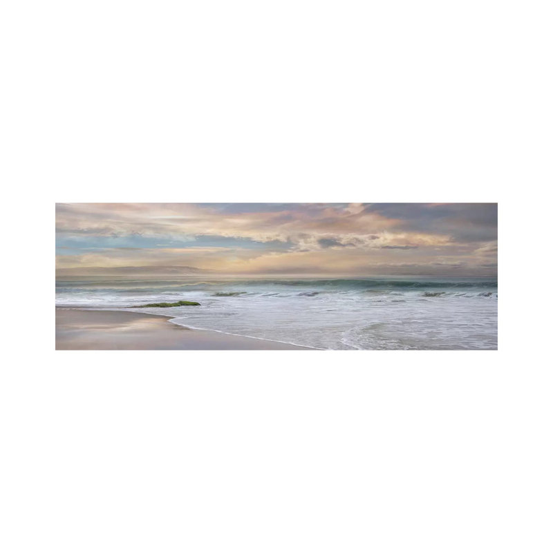 « Soft Twilight » par Mike Calascibetta-impression d’art graphique, H 16 po x l 48 po x 1,5 po, Toile tendue
